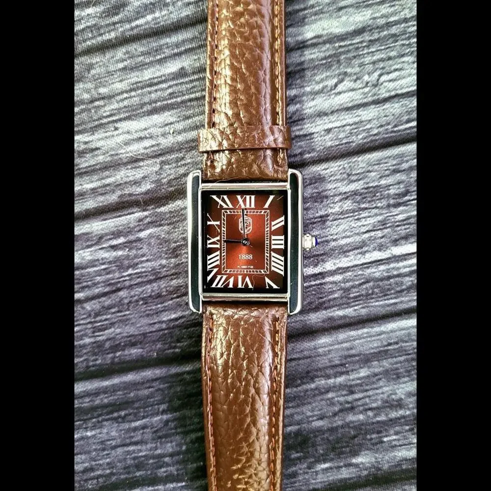 Pierre Lucerne Root Beer‎ Sunurst Dial 1888 Mens Tank Watch